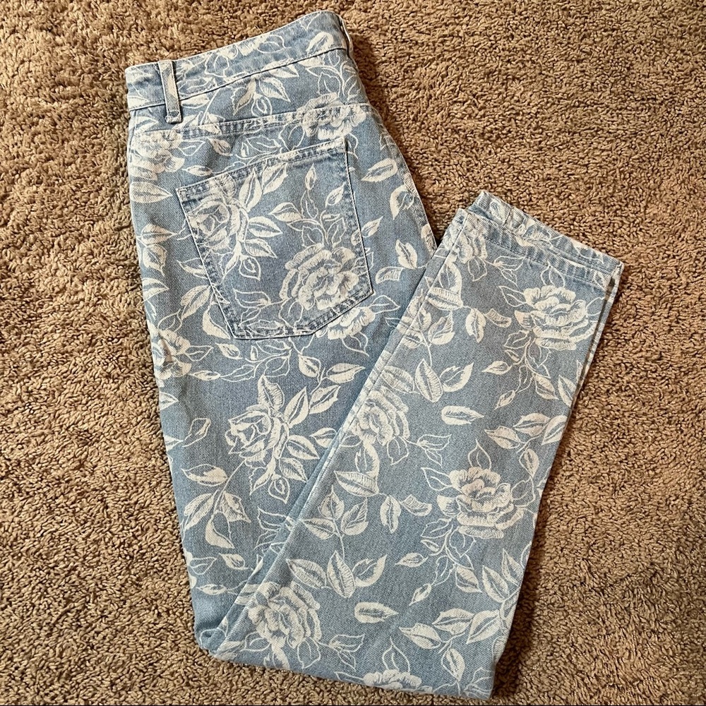 Topshop Floral Mom Jeans